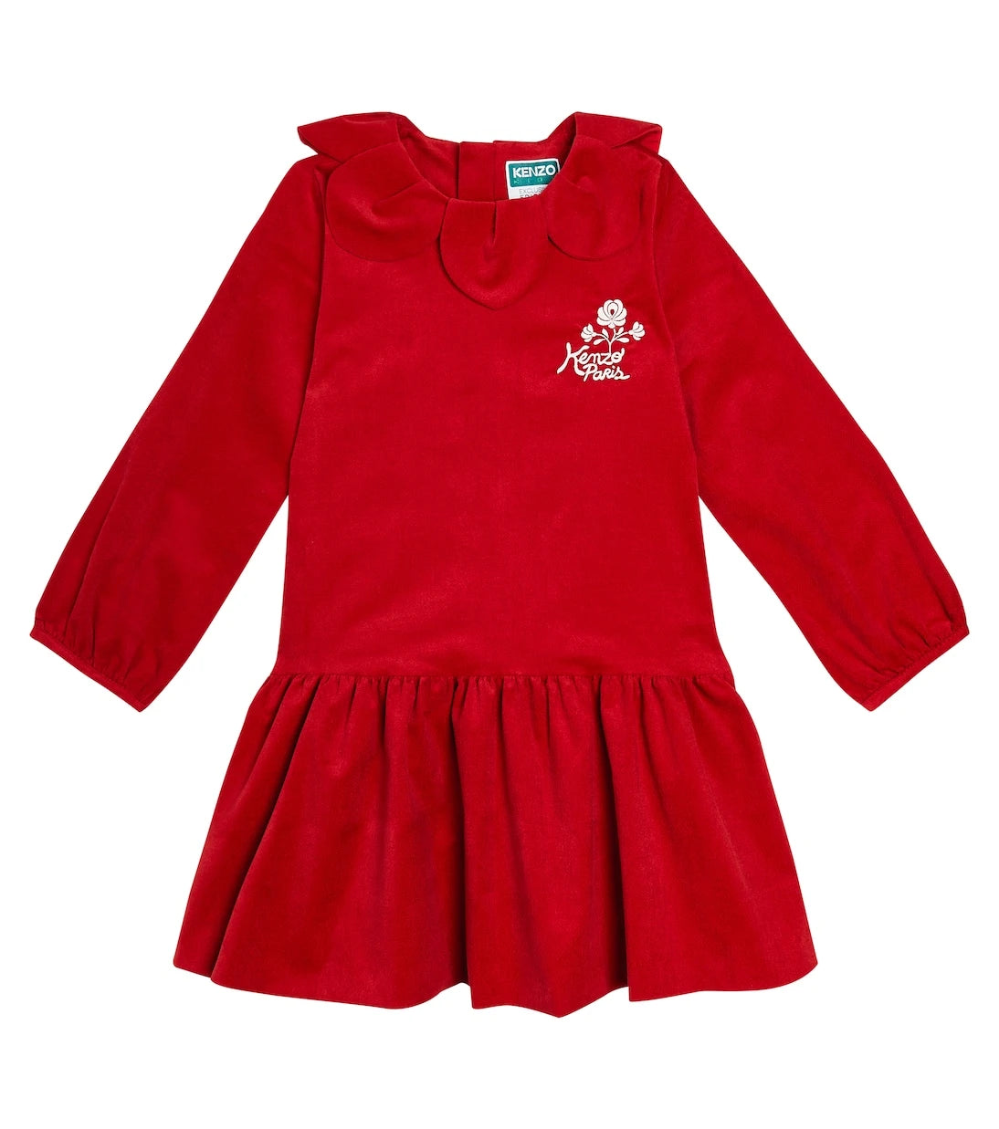 Kenzo Kids - Embroidered cotton dress
