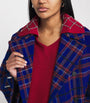 MAX&Co. Blue Wool-Blend Check Pea Coat