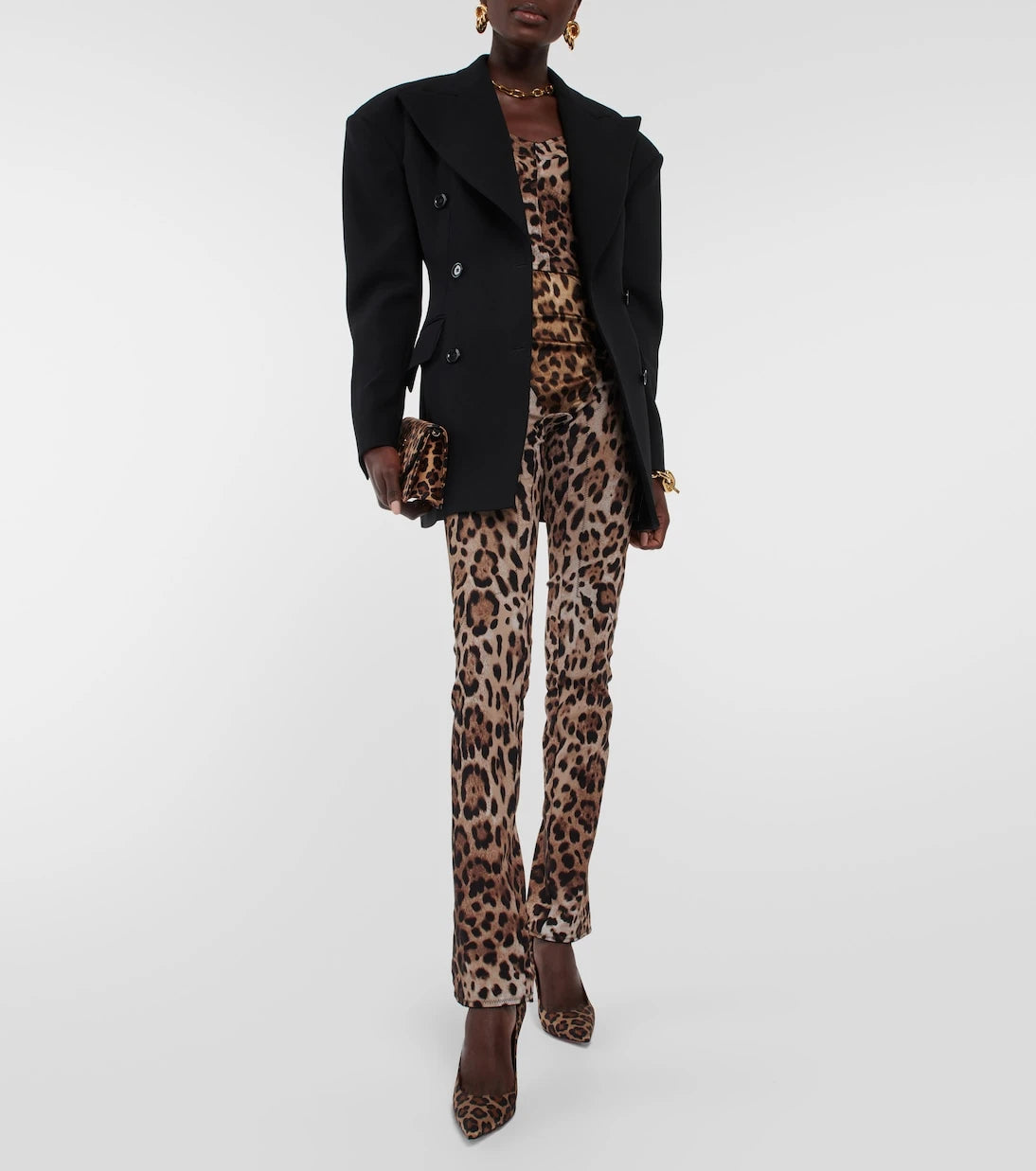 Christian Louboutin - Kate 85 leopard-print satin pumps