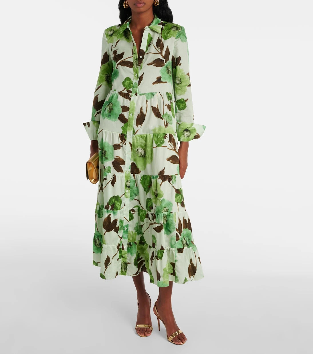 Erdem - Floral cotton shirt dress