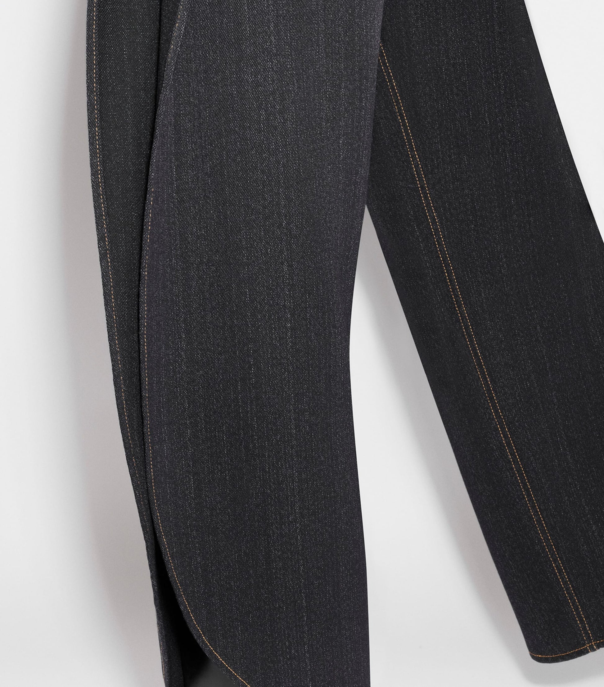 Alaïa Blue Side-Slit Round-Leg Jeans