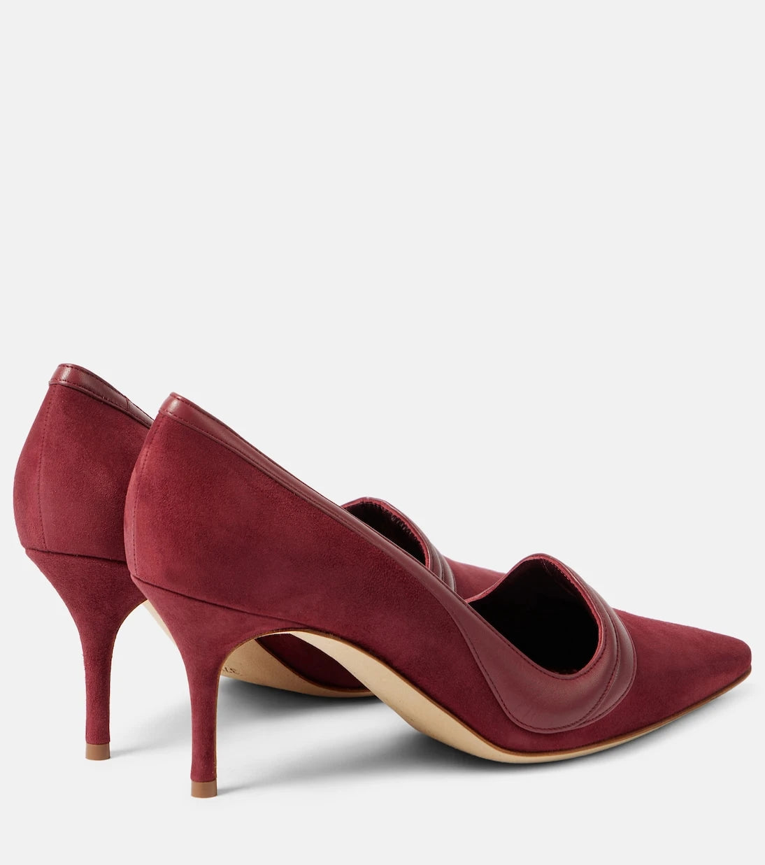 Manolo Blahnik - Ajarafa 70 suede and leather pumps