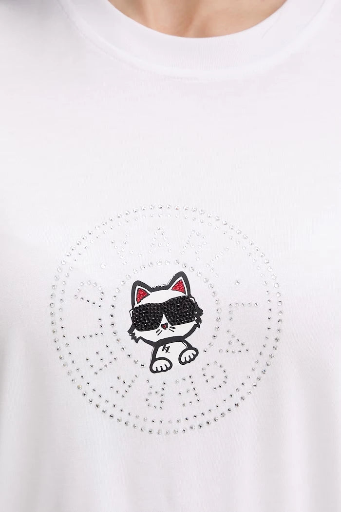 Karl Lagerfeld тениска дамска памучна IKON