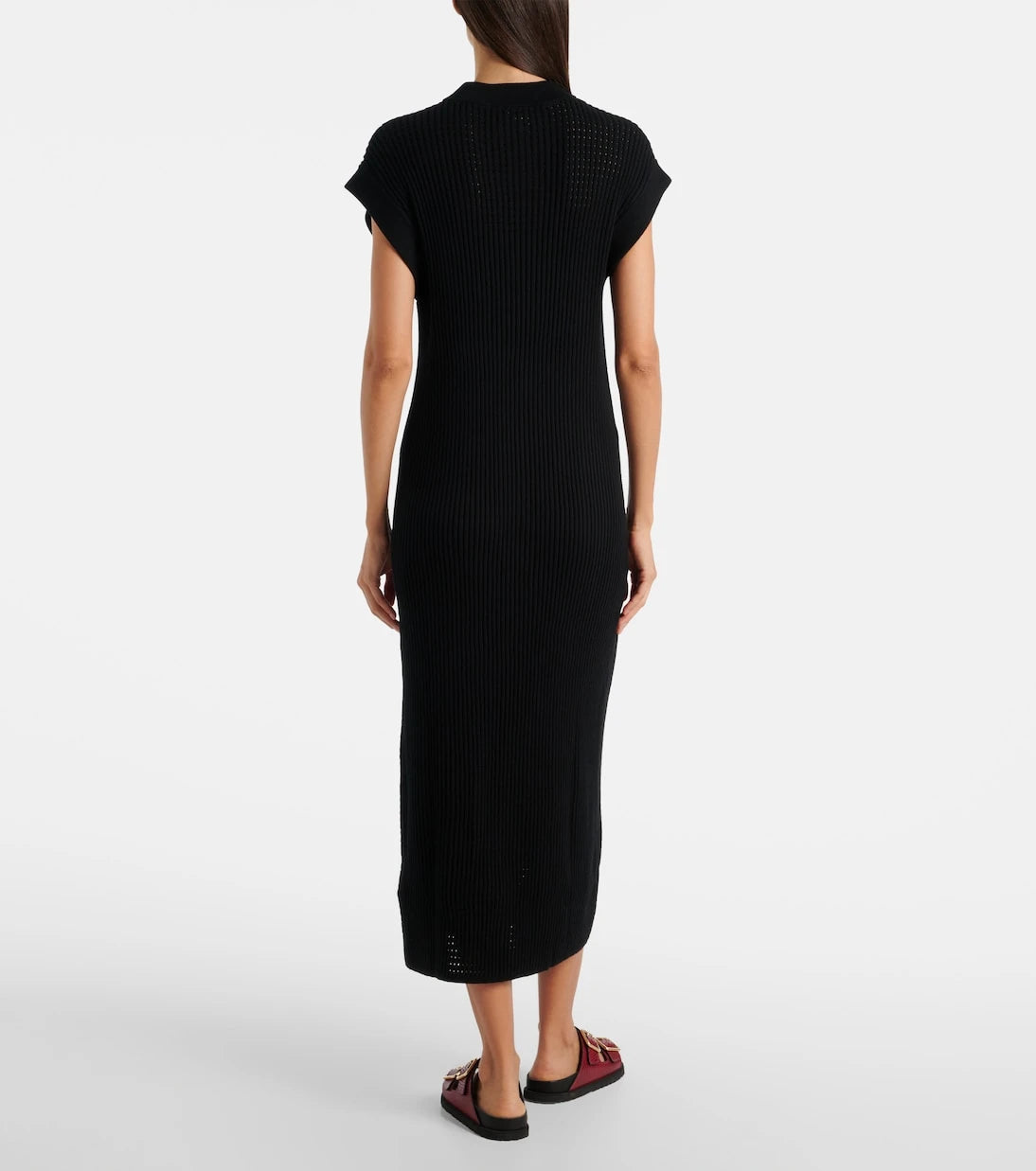 Varley - Cheston pointelle cotton midi dress