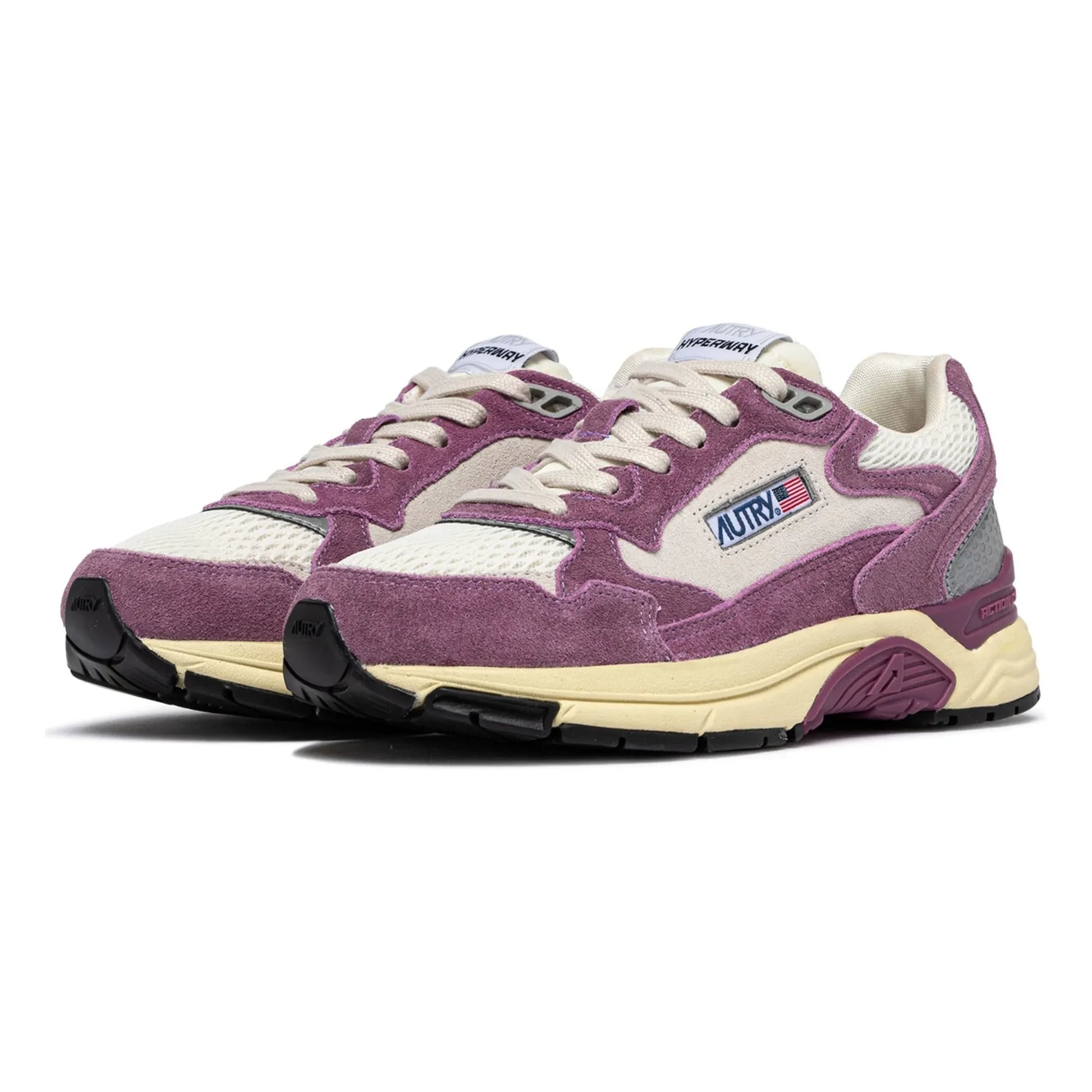 Autry - Basket Hyperway Low Bicolore Suède | Purple