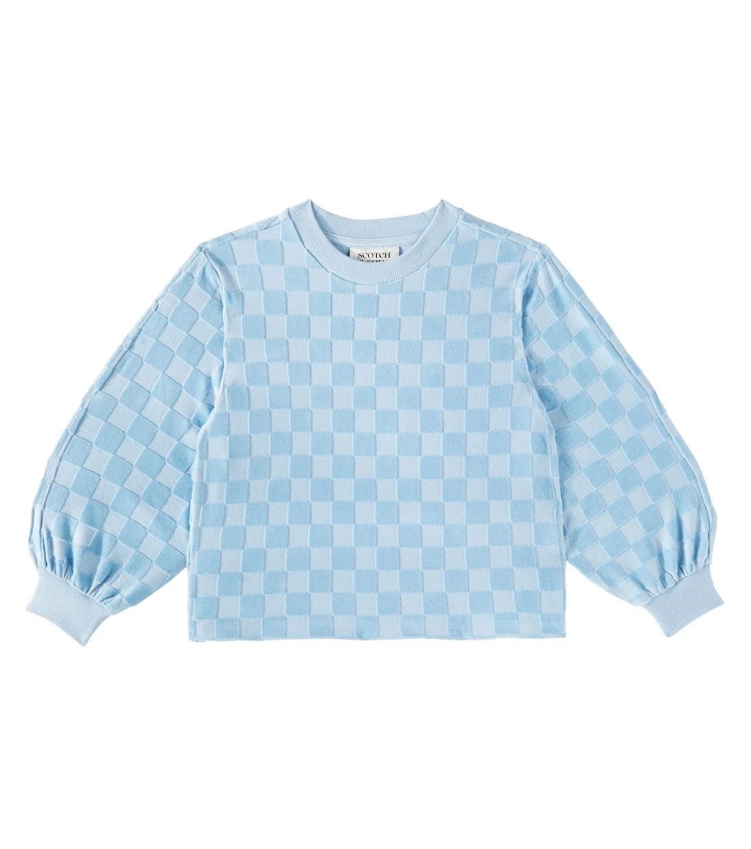 Scotch & Soda Kids - Checked cotton-blend fleece sweatshirt