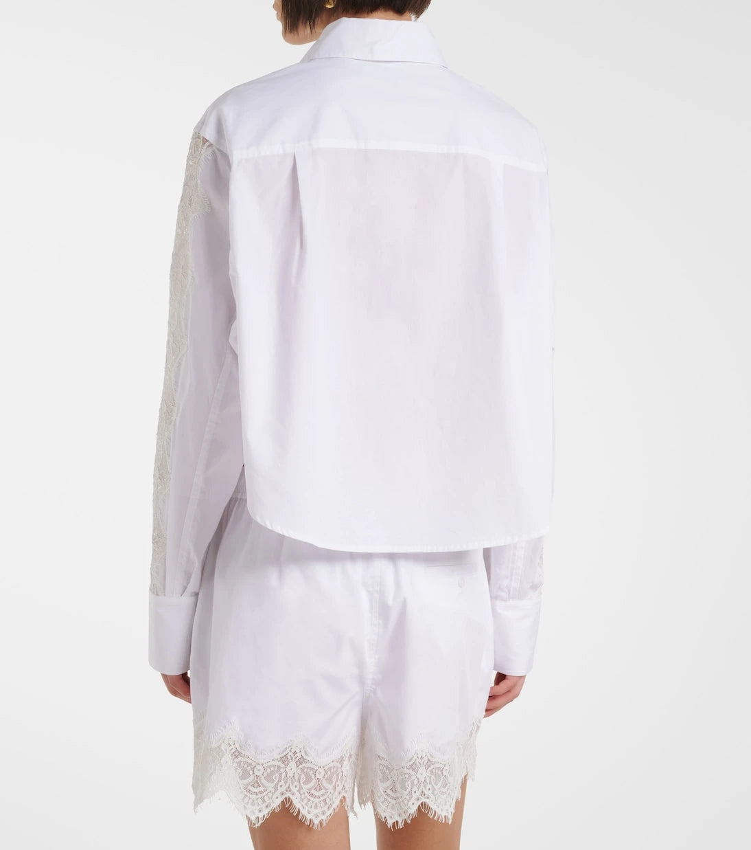 Simkhai - Lace-trimmed cotton poplin shirt