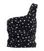 Blazé Milano Navy Silk Polka Dot Top