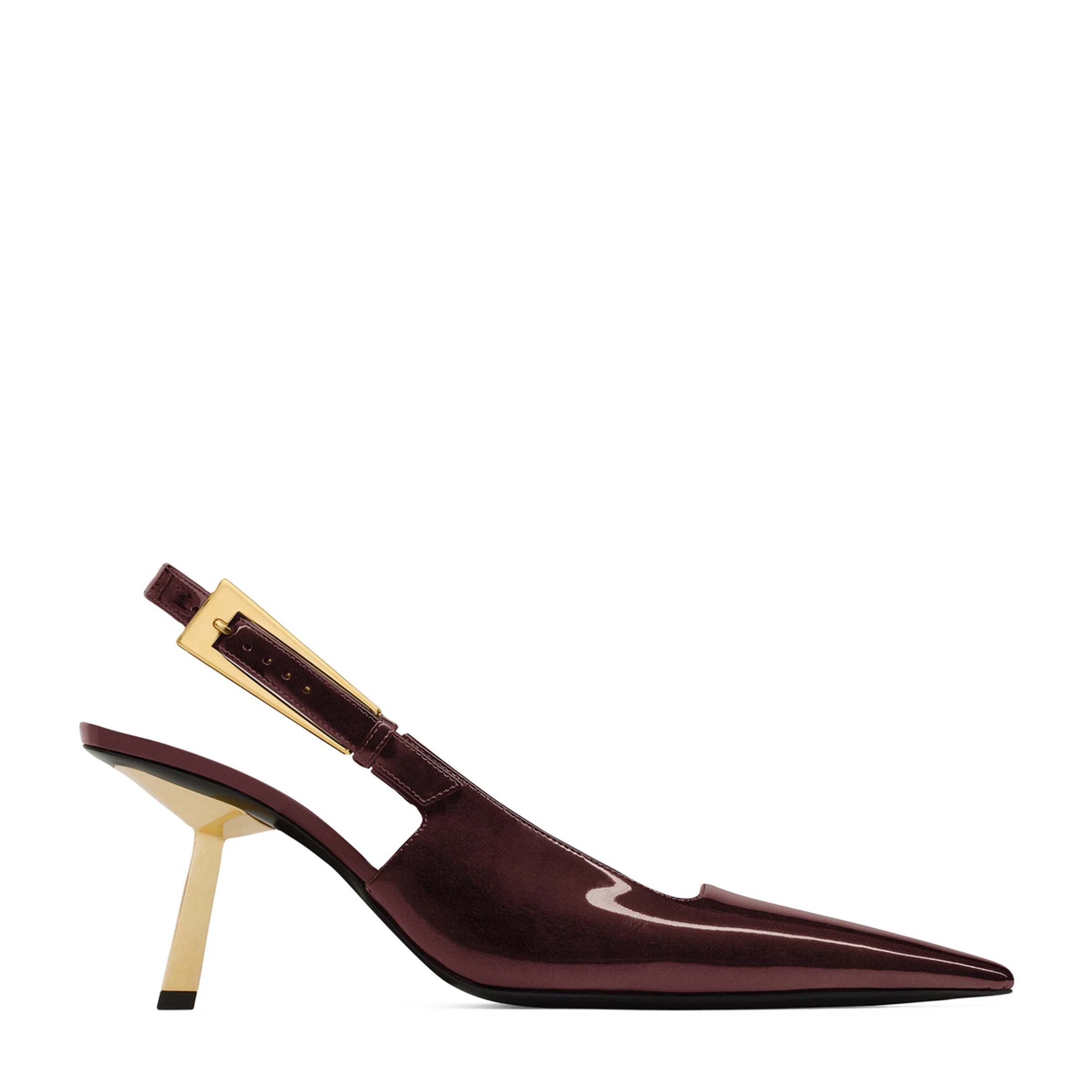 Saint Laurent Patent Leather Lee Slingback Pumps 75