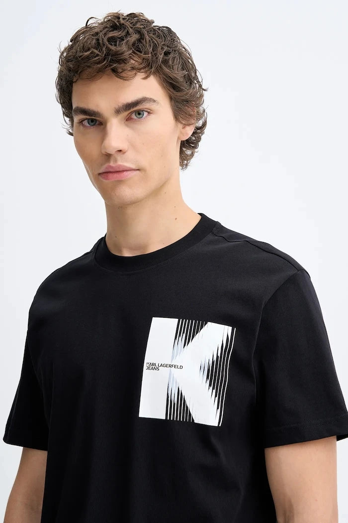 Pamuklu Tişört Karl Lagerfeld Jeans