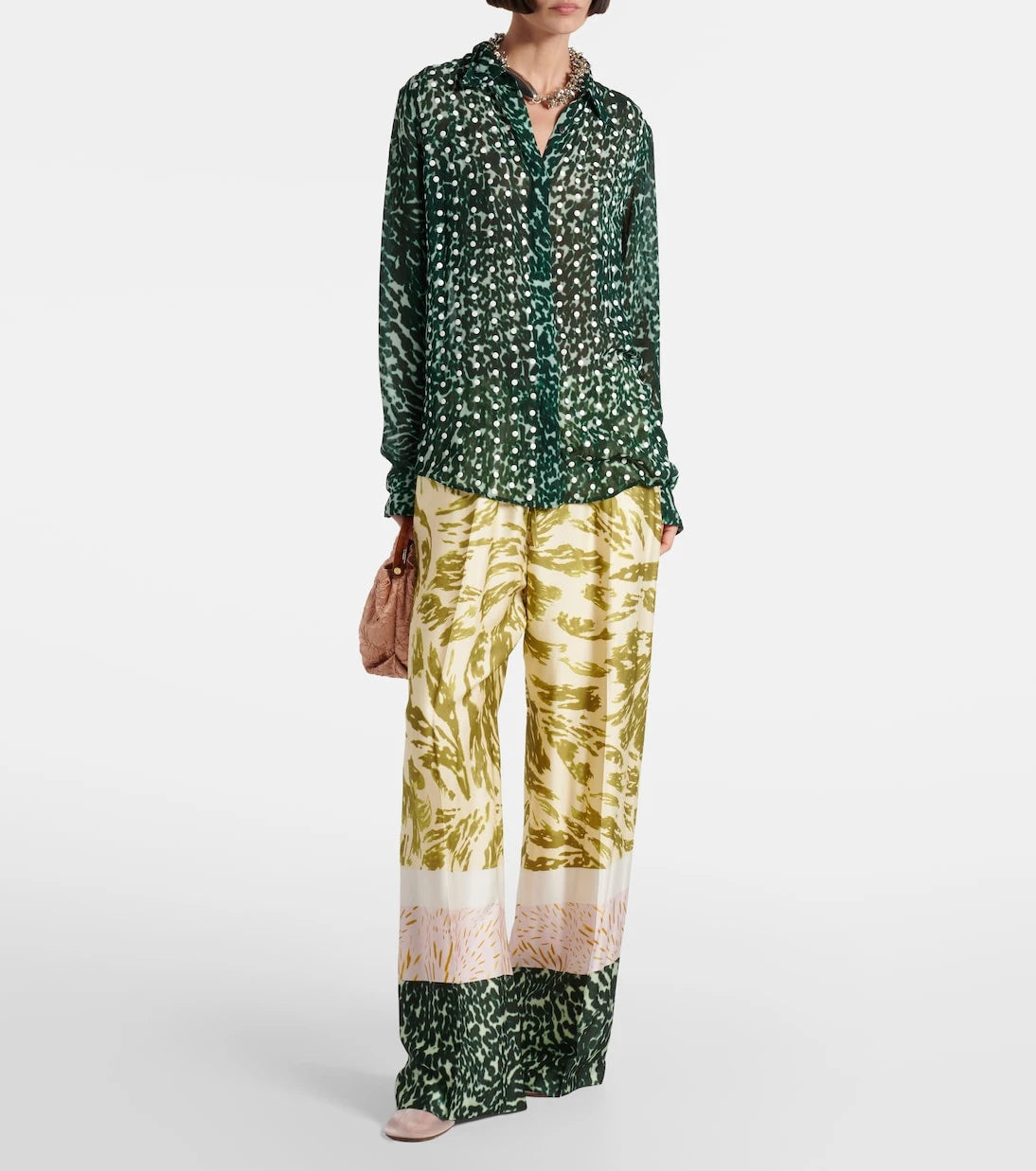 Dries Van Noten - Printed wide-leg pants