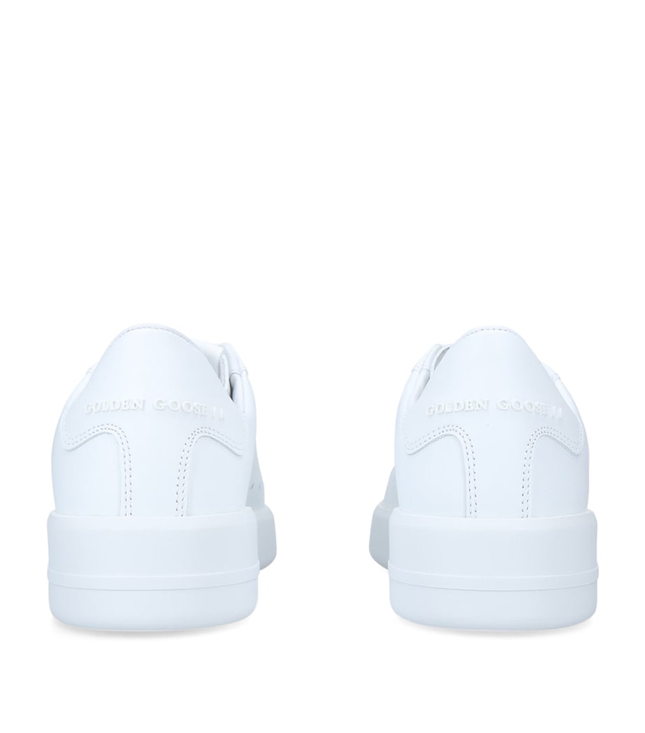 Golden Goose White Vegan Leather Purestar Sneakers