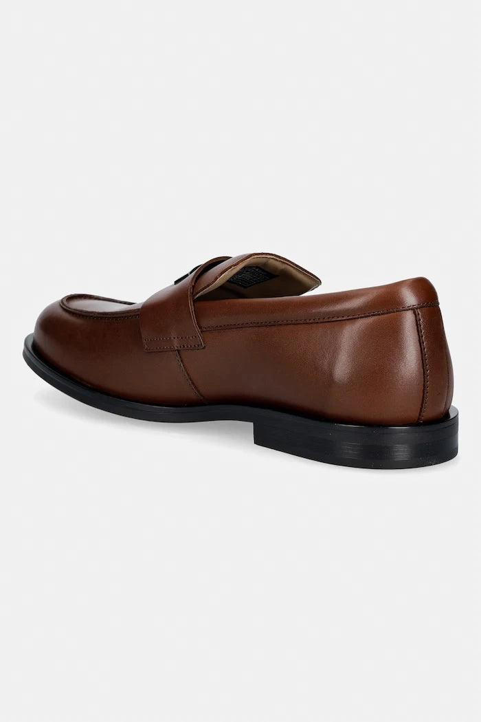 Calvin Klein мокасини мъжки от кожа ESS RUBBER LOAFER HW PLAQ VA LTH
