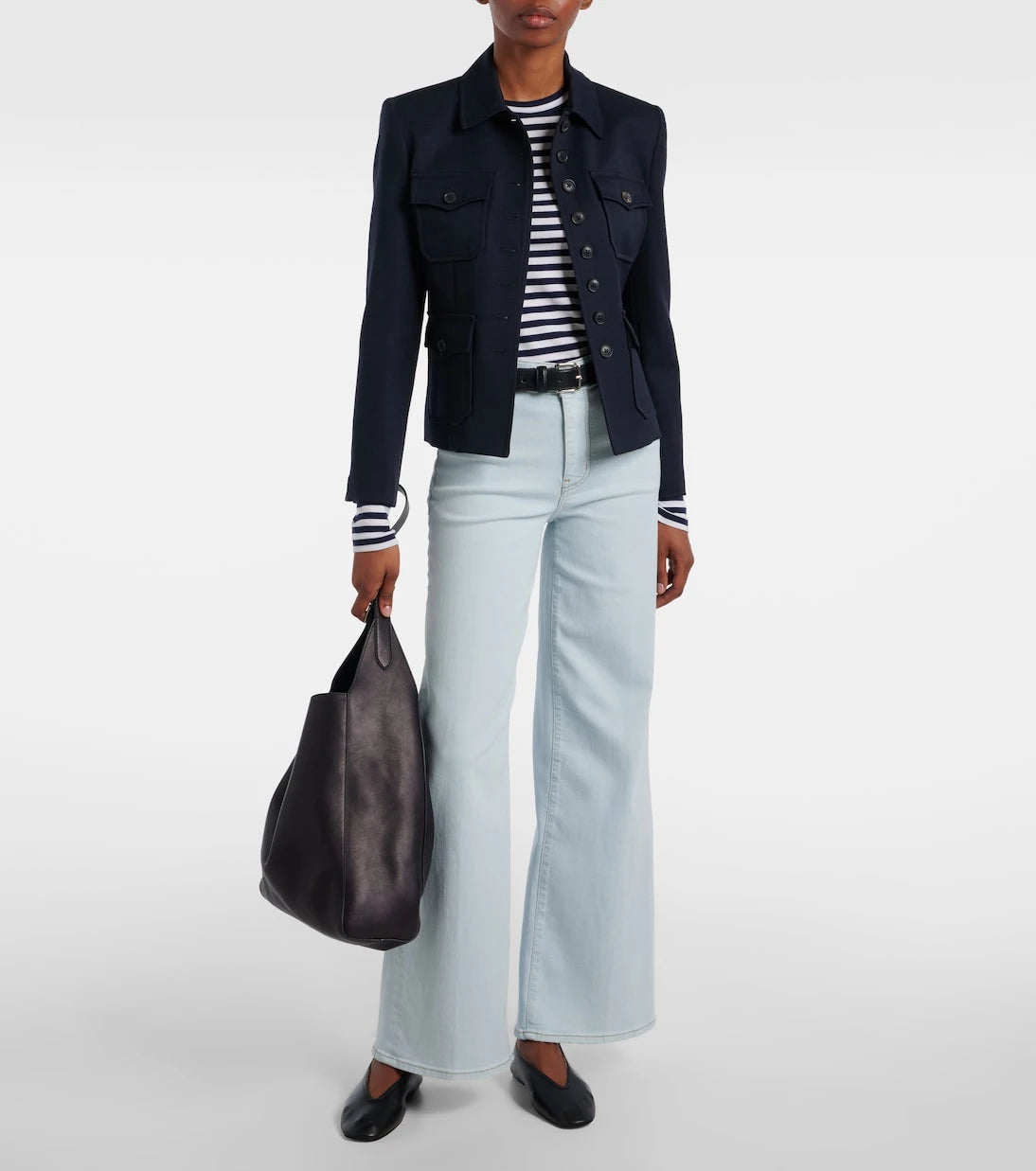 Frame - Le Slim Palazzo wide-leg jeans