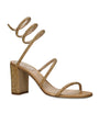 René Caovilla Gold Embellished Cleo Sandals 80