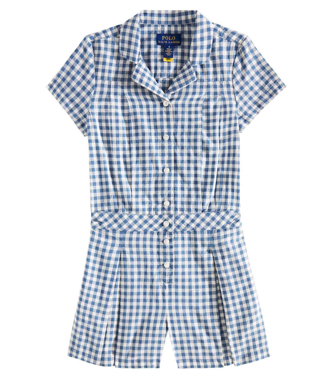 Polo Ralph Lauren Kids - Gingham cotton playsuit