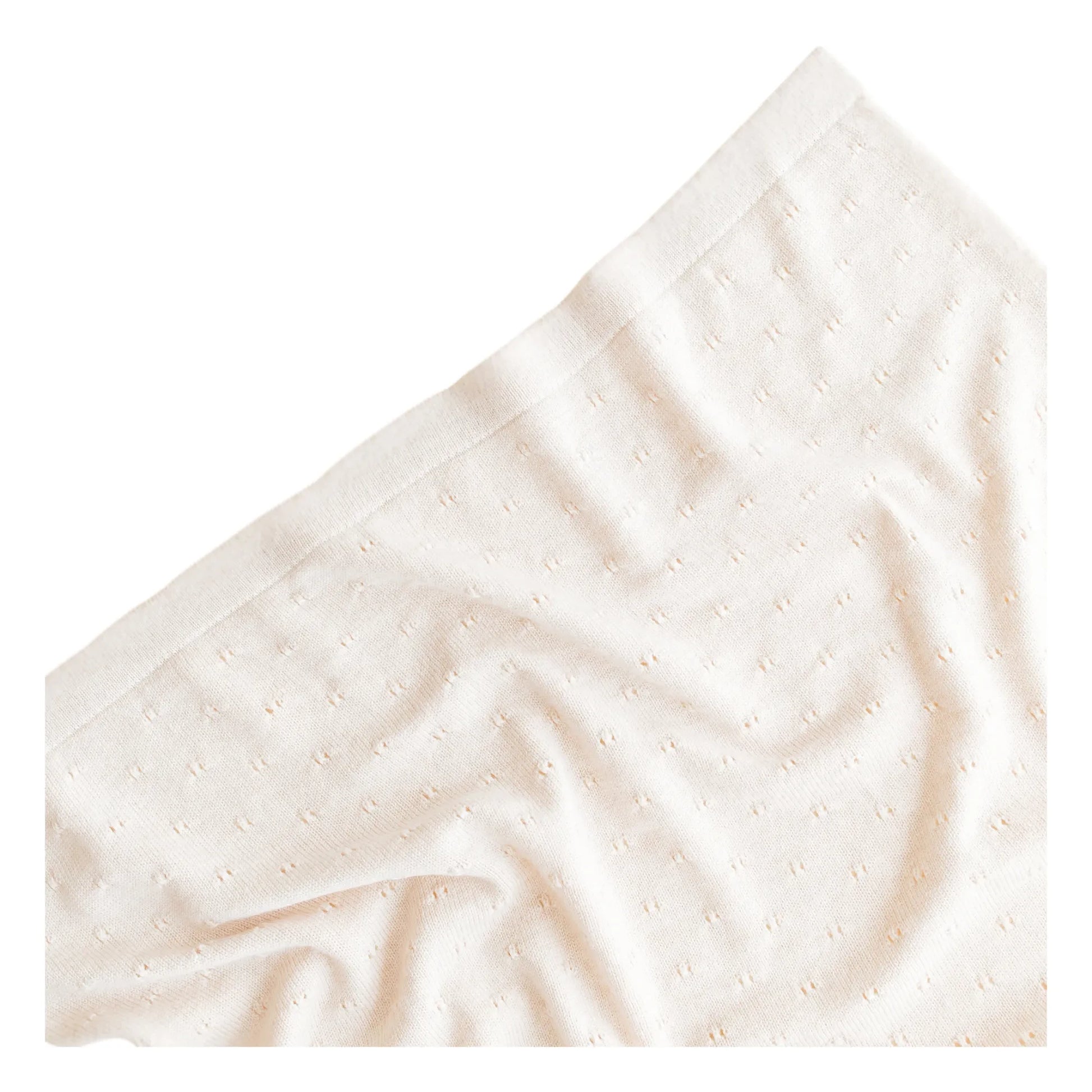 Hvid - Bibi Pointelle Merino Wool Blanket | Cream
