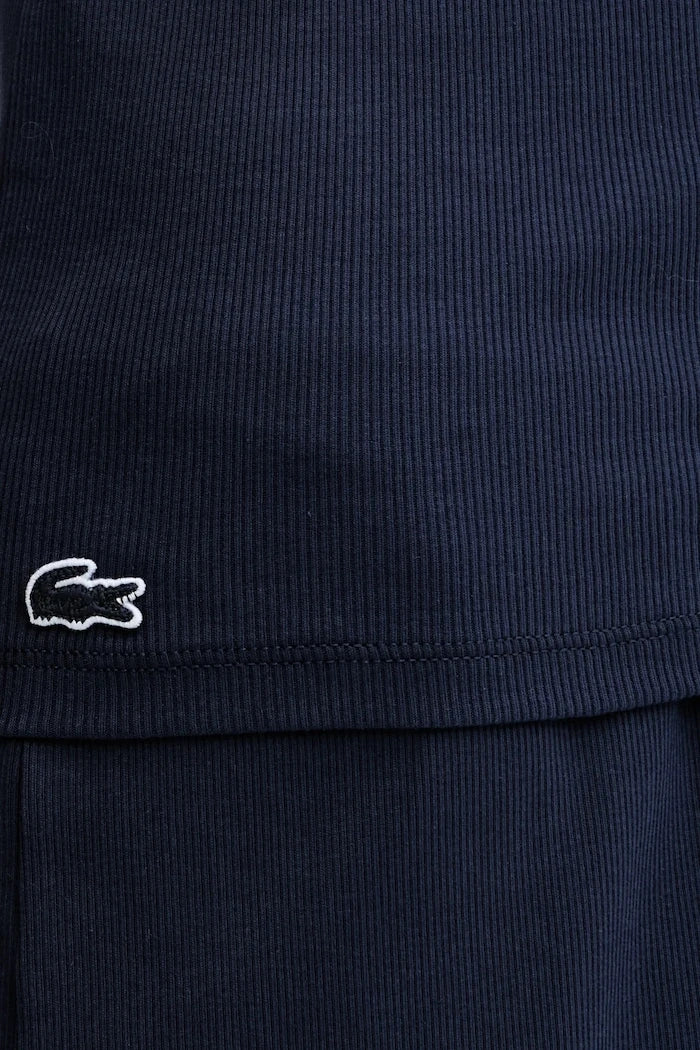 Lacoste kadın pamuklu elastanlı iki parçalı pijama