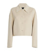 Beige Wool-Silk Rollet Jacket
