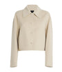 Beige Wool-Silk Rollet Jacket