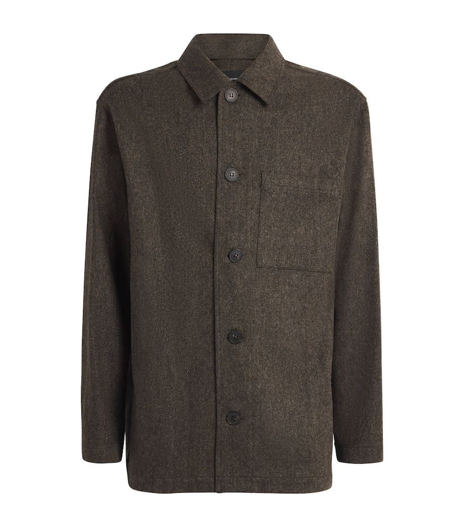 Yves Salomon Beige Wool-Cashmere Overshirt