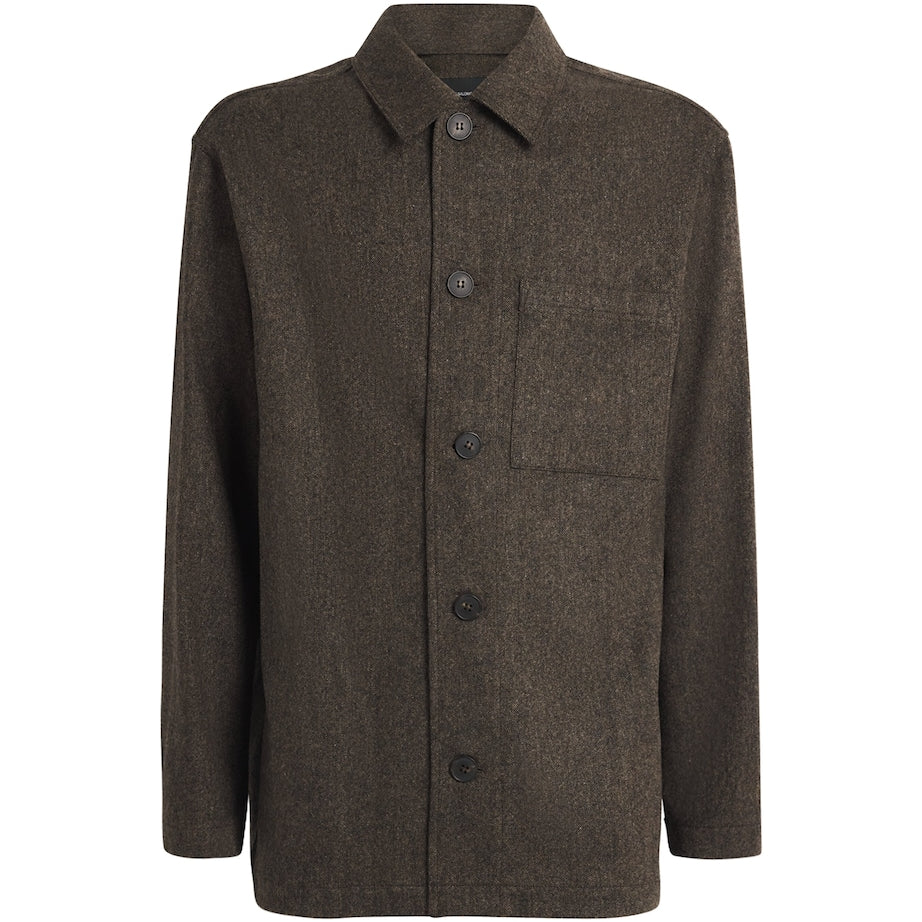 Yves Salomon Beige Wool-Cashmere Overshirt