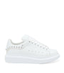 McQueen White Leather Studded Sprint Runner Sneakers