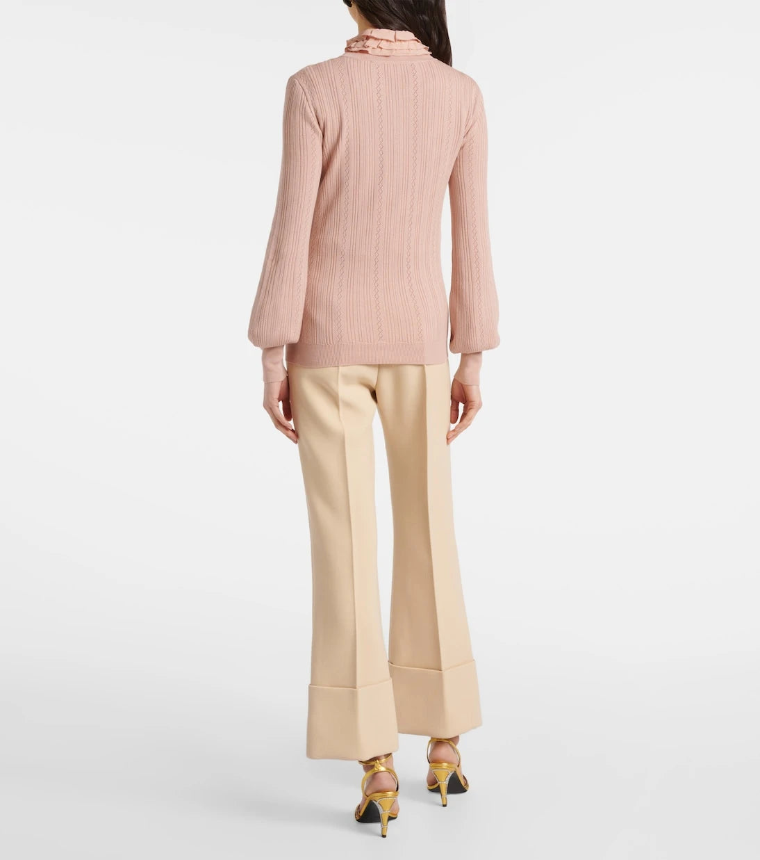 Valentino - Pointelle virgin wool sweater