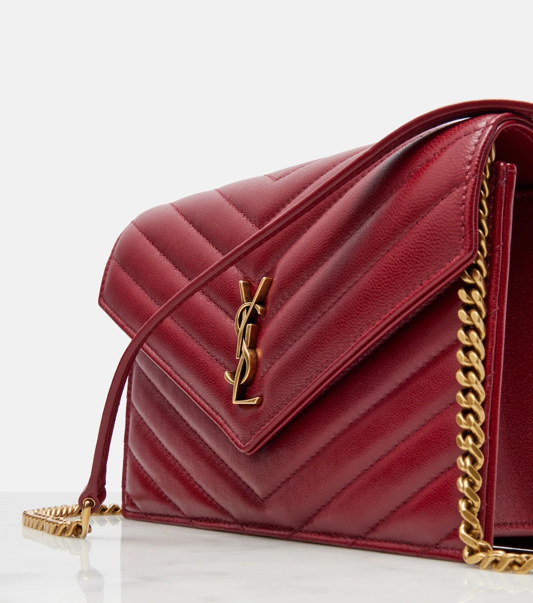 Saint Laurent - Cassandre zincirli deri cüzdan