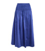 Blue Silk Isaak Midi Skirt