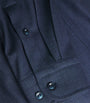 Paul & Shark Navy Wool-Silk-Linen-Blend Overshirt