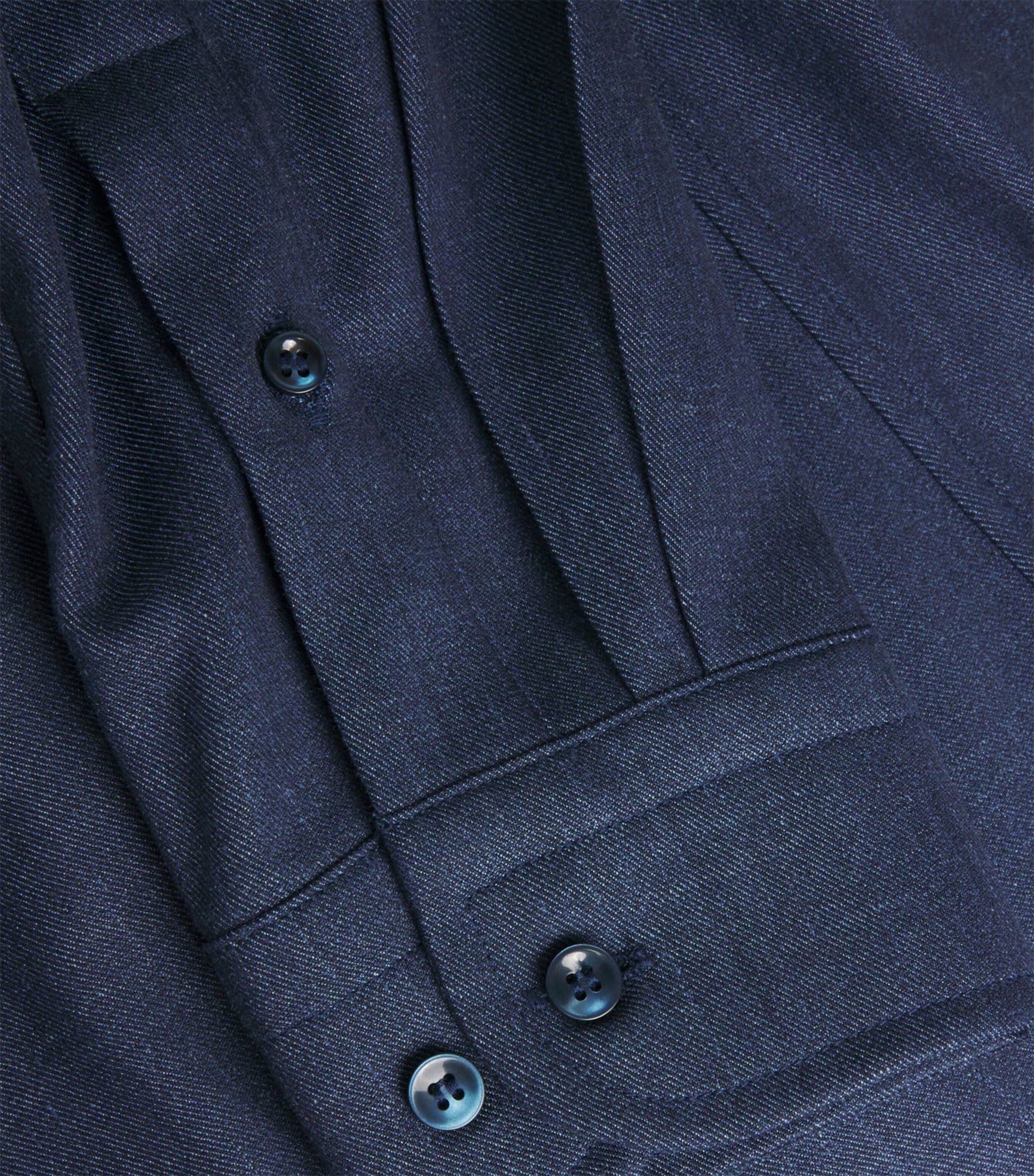 Paul & Shark Navy Wool-Silk-Linen-Blend Overshirt