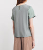 Green Satin-Front T-Shirt