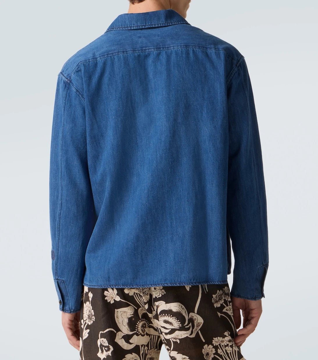 Commas - Tie-neck denim shirt
