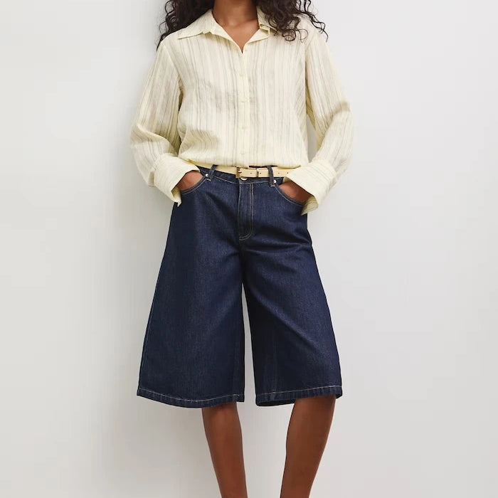 Medicine denim kadın bermuda
