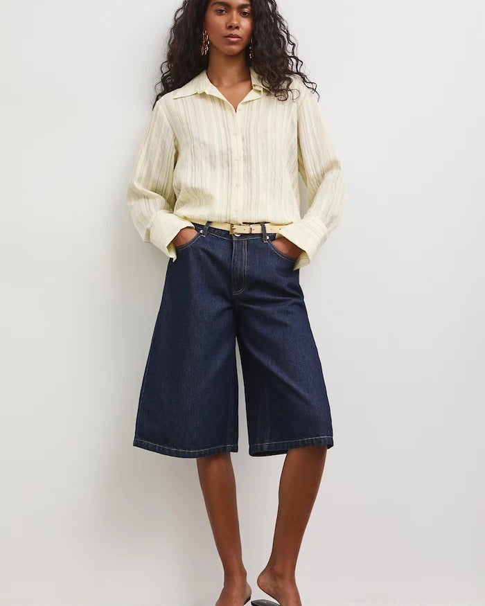 Medicine denim kadın bermuda