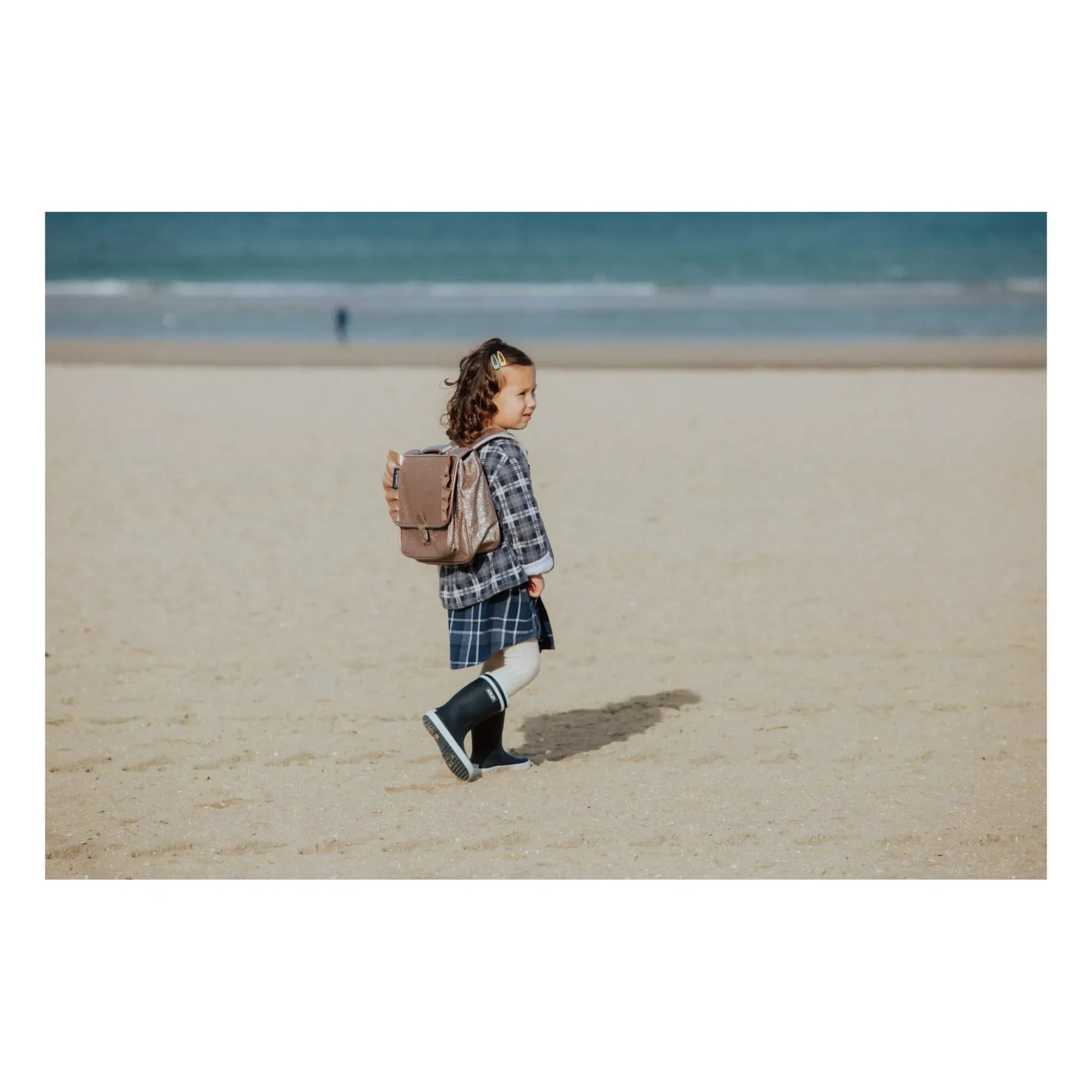 Caramel & Cie - Little Frilly Schoolbag | Copper red