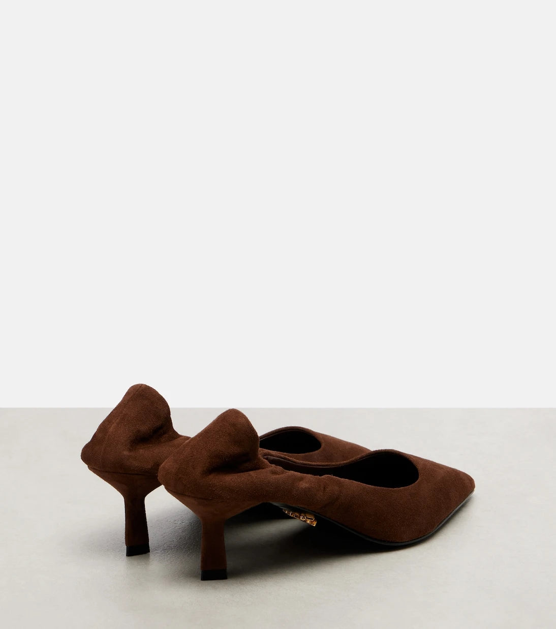 Prada - 55 logo suede pumps