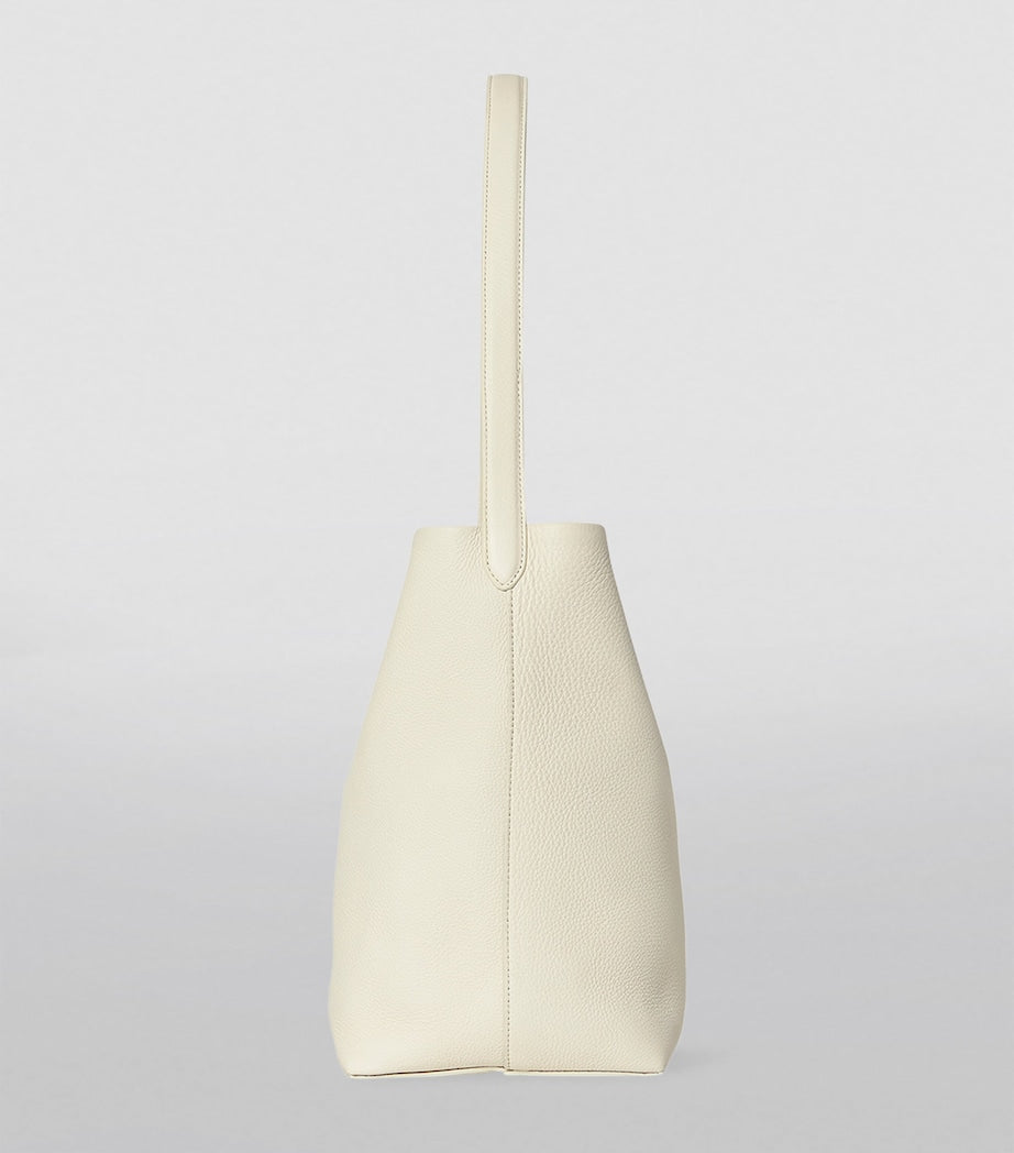 The Row White Small Park Leather Tote Bag