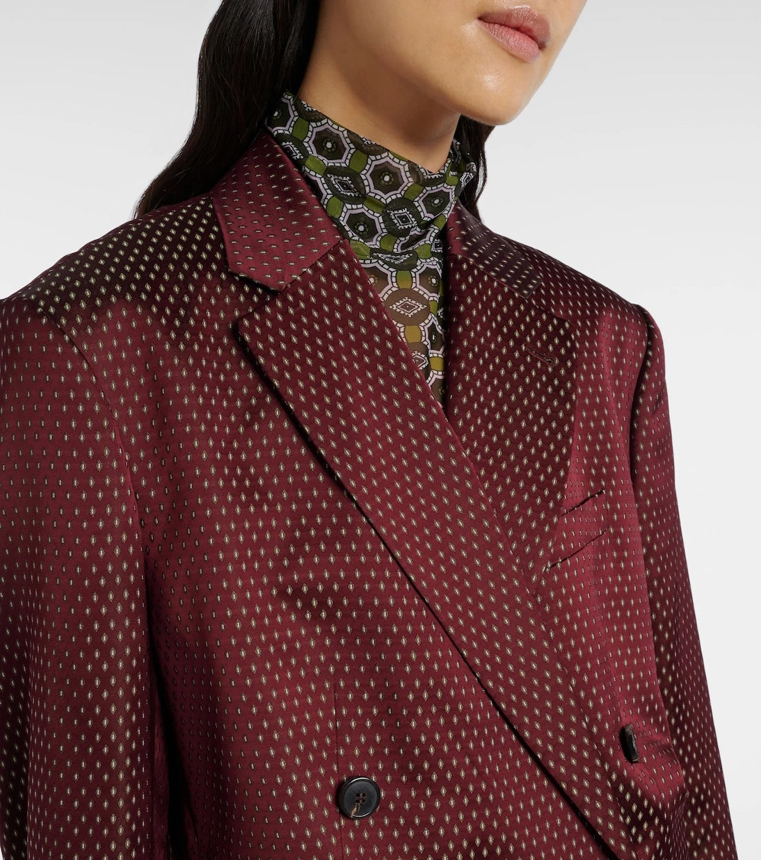 Dries Van Noten - Polka-dot double-breasted blazer