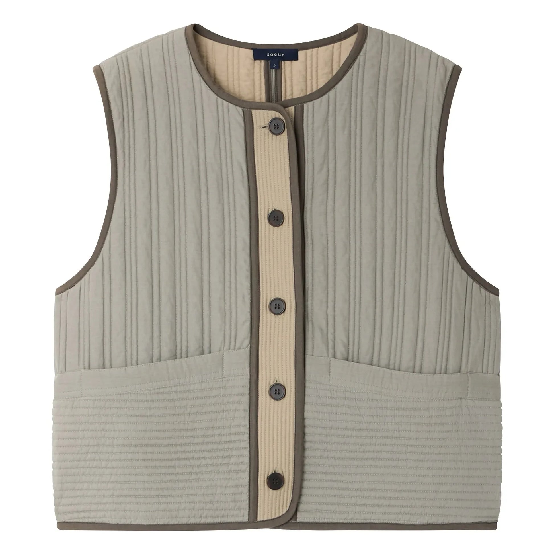 Soeur - Hima Sleeveless Jacket | Green water