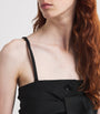 Black Virgin Wool Strapless Waistcoat