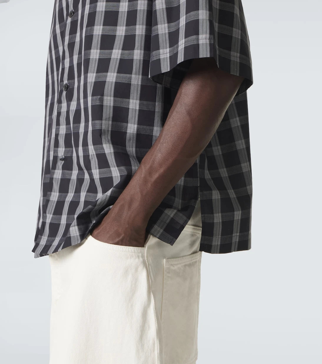Studio Nicholson - Kline checked cotton bowling shirt