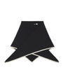 Black Wool-Cashmere Embroidered Scarf
