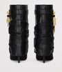 Givenchy Black Leather Scrunched Shark Lock Heeled Ankle Boots 100