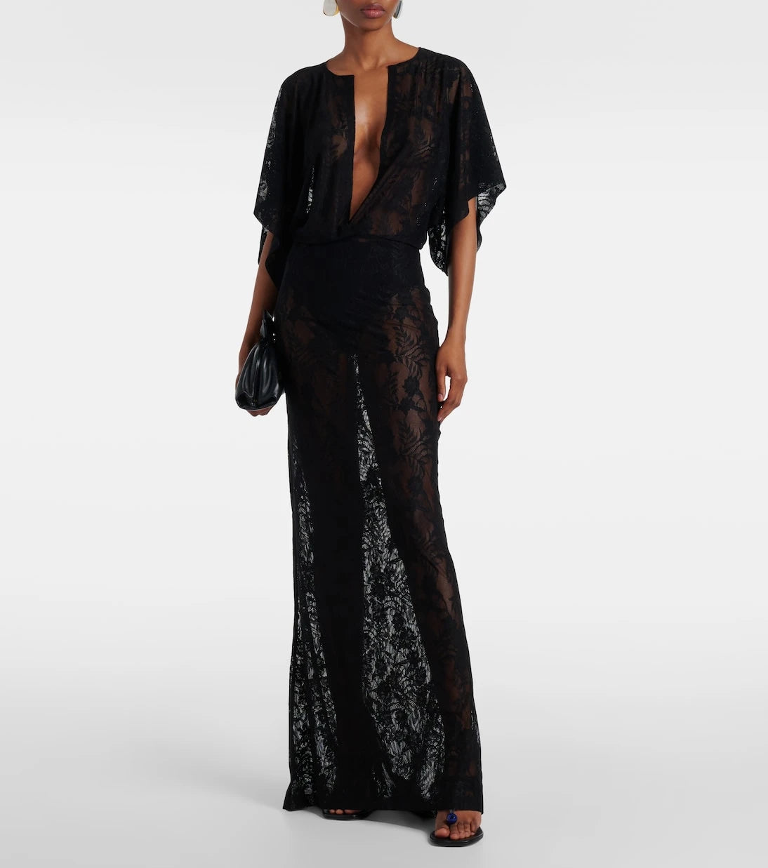Norma Kamali - Obie floral lace gown