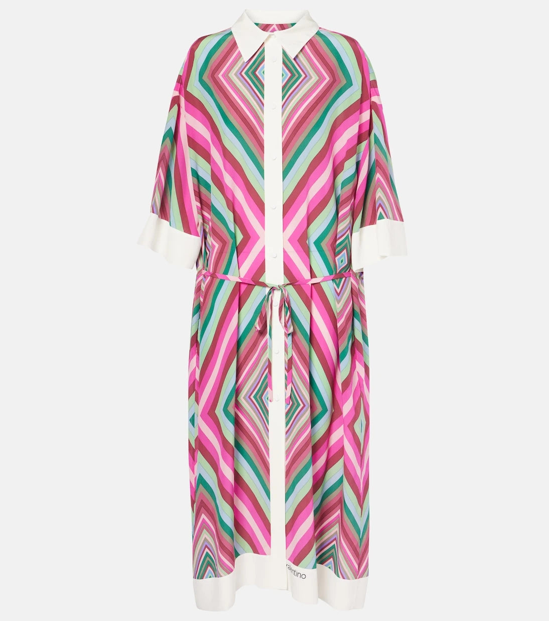 Valentino - Rhombus 75 silk shirt dress