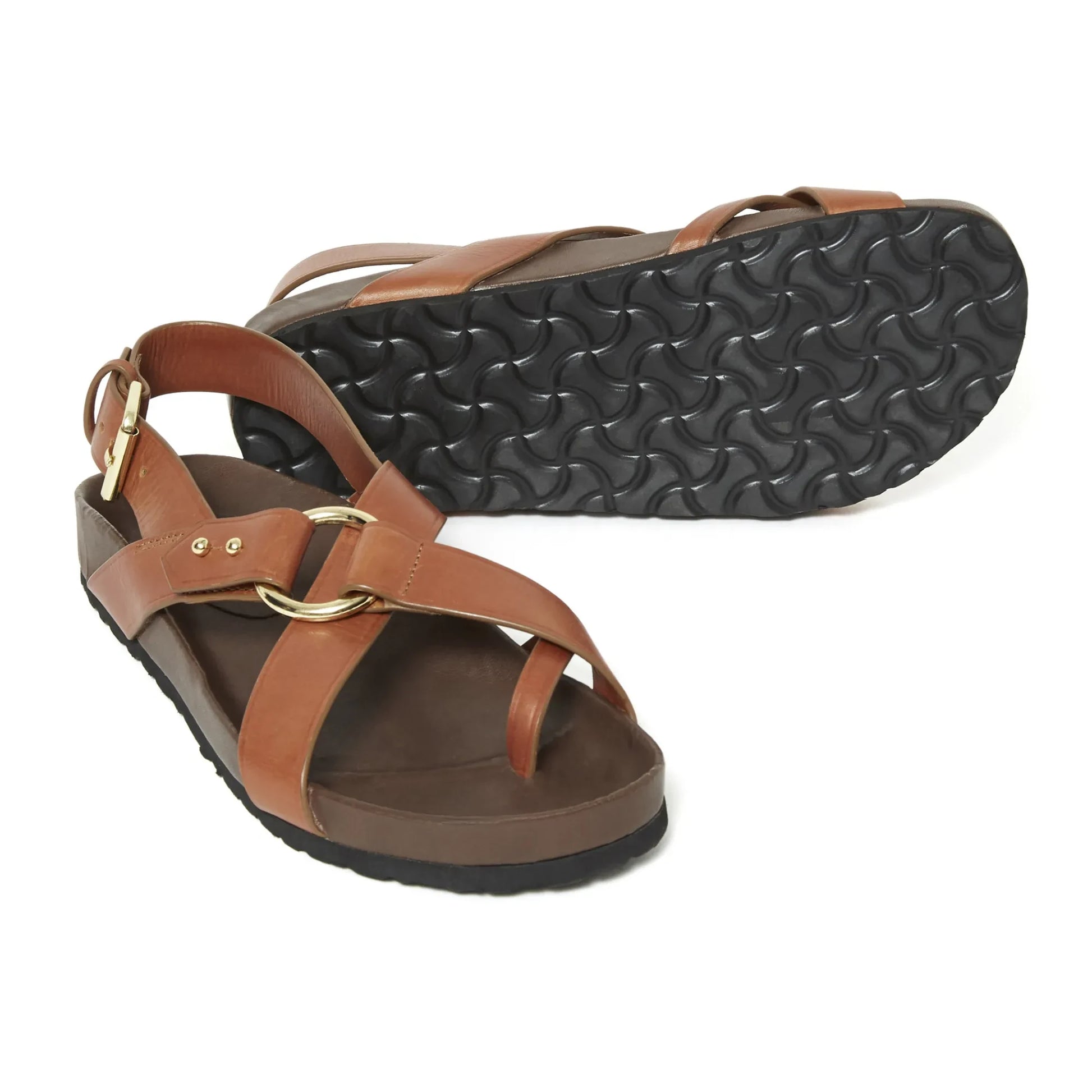 Soeur - Mexico Leather Sandals  | Cognac