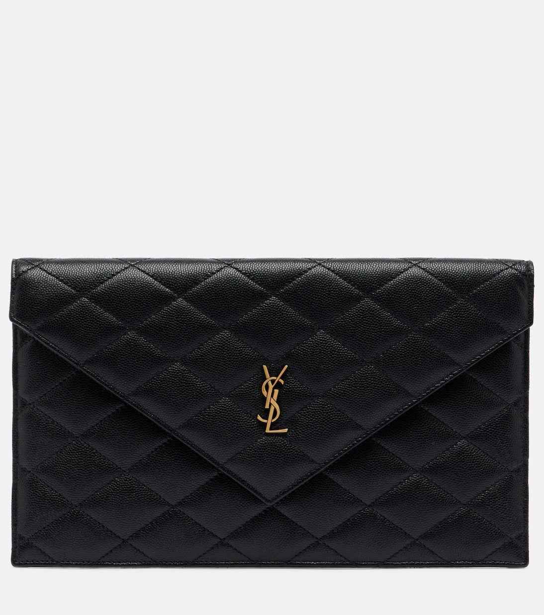 Saint Laurent - Paris leather clutch