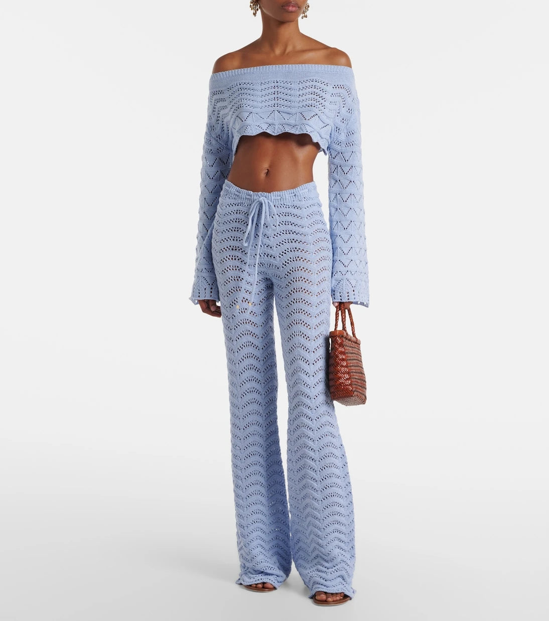 Bananhot - Helena crochet cotton-blend crop top